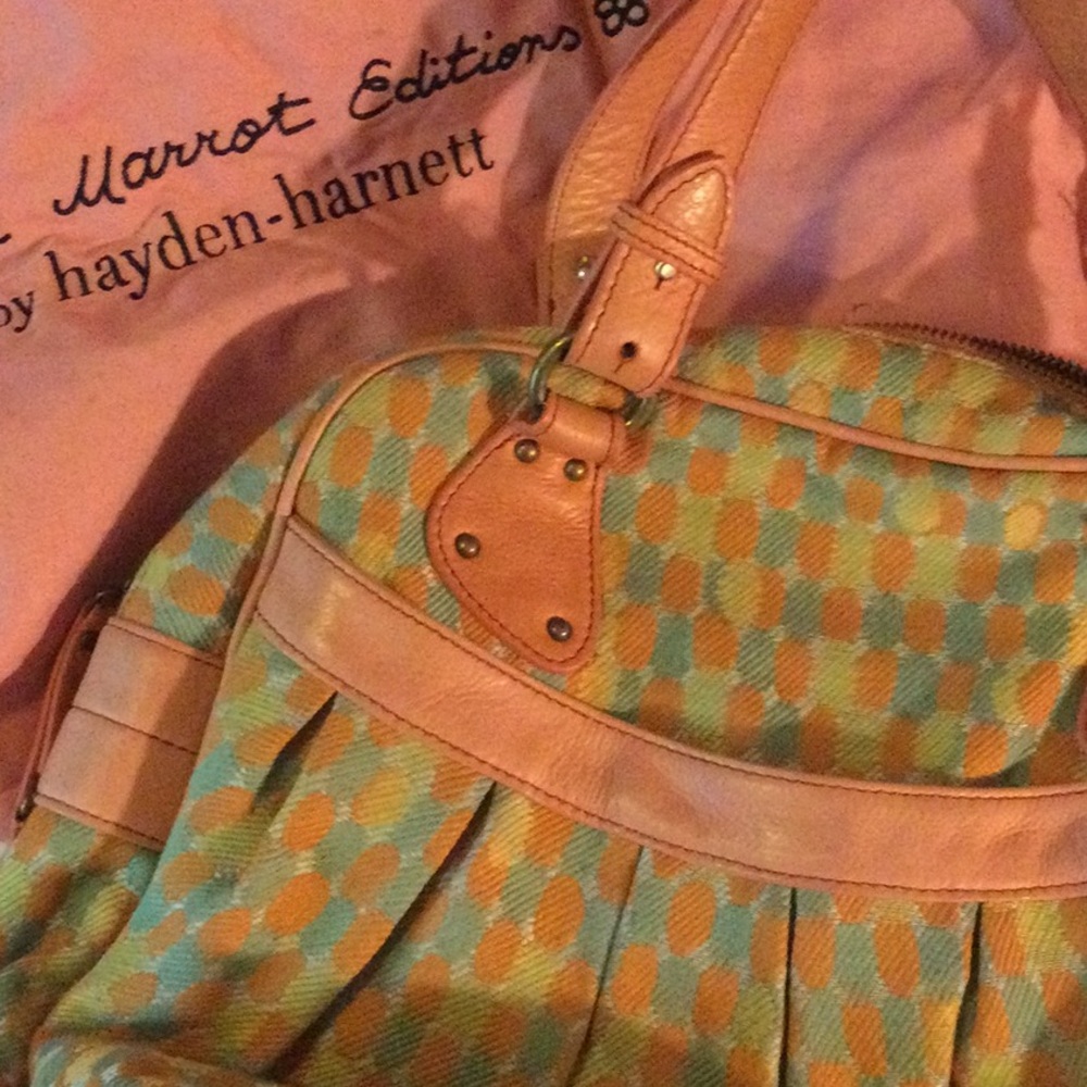 Green and Tan Women's Bag